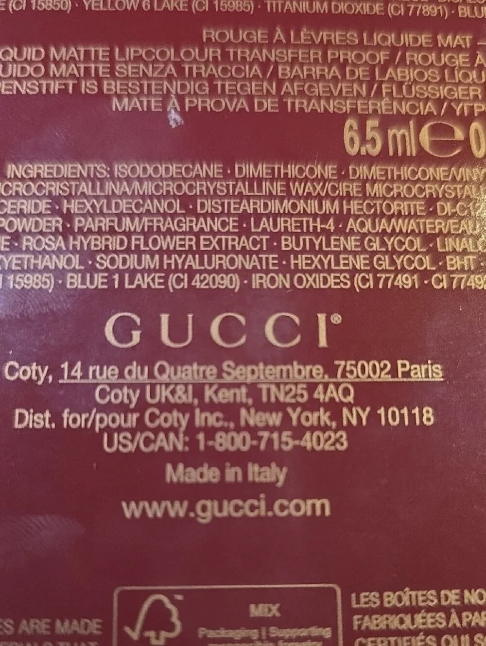 Gucci Beauty Box in Burgundy and Gold Star Motif